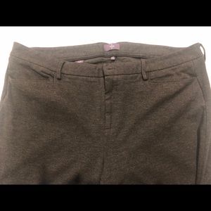 18W charcoal grey pants with belt loops.
